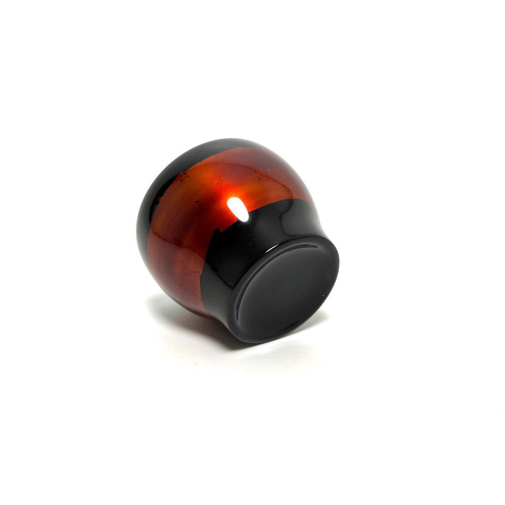 【塗師屋いち松】ぐい呑み_波涛帯_黒