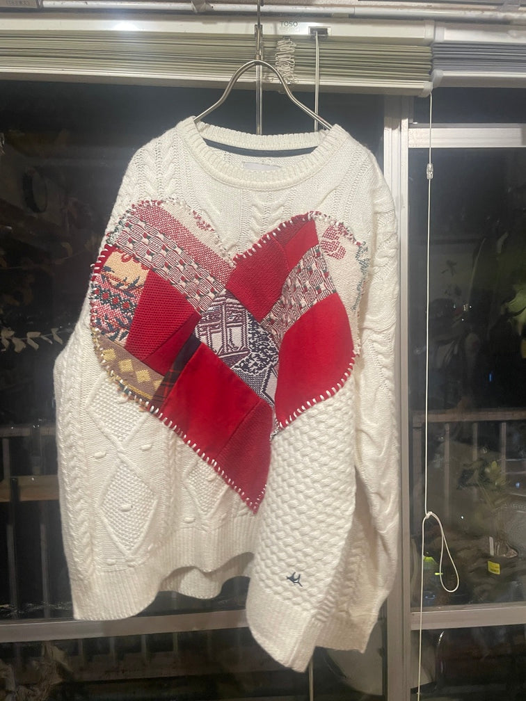 【nisai】つぎはぎのハートのニット 006