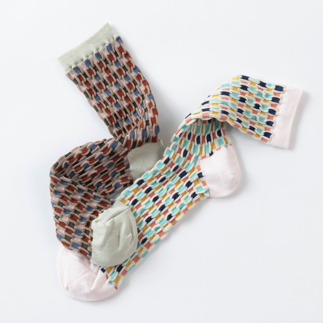 【TRICOTE】BUMPY CHECKERD SOCKS