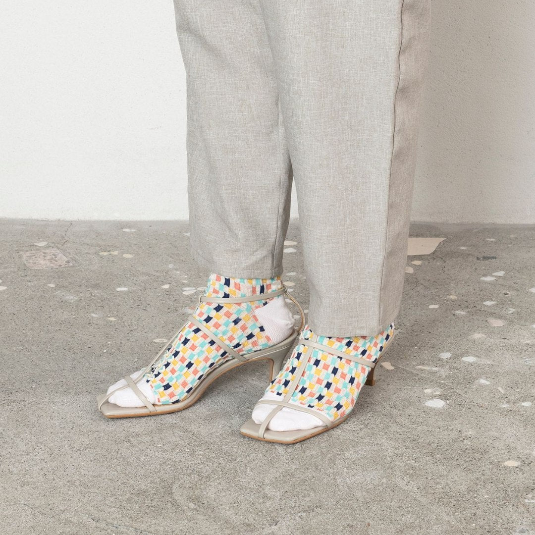 【TRICOTE】BUMPY CHECKERD SOCKS