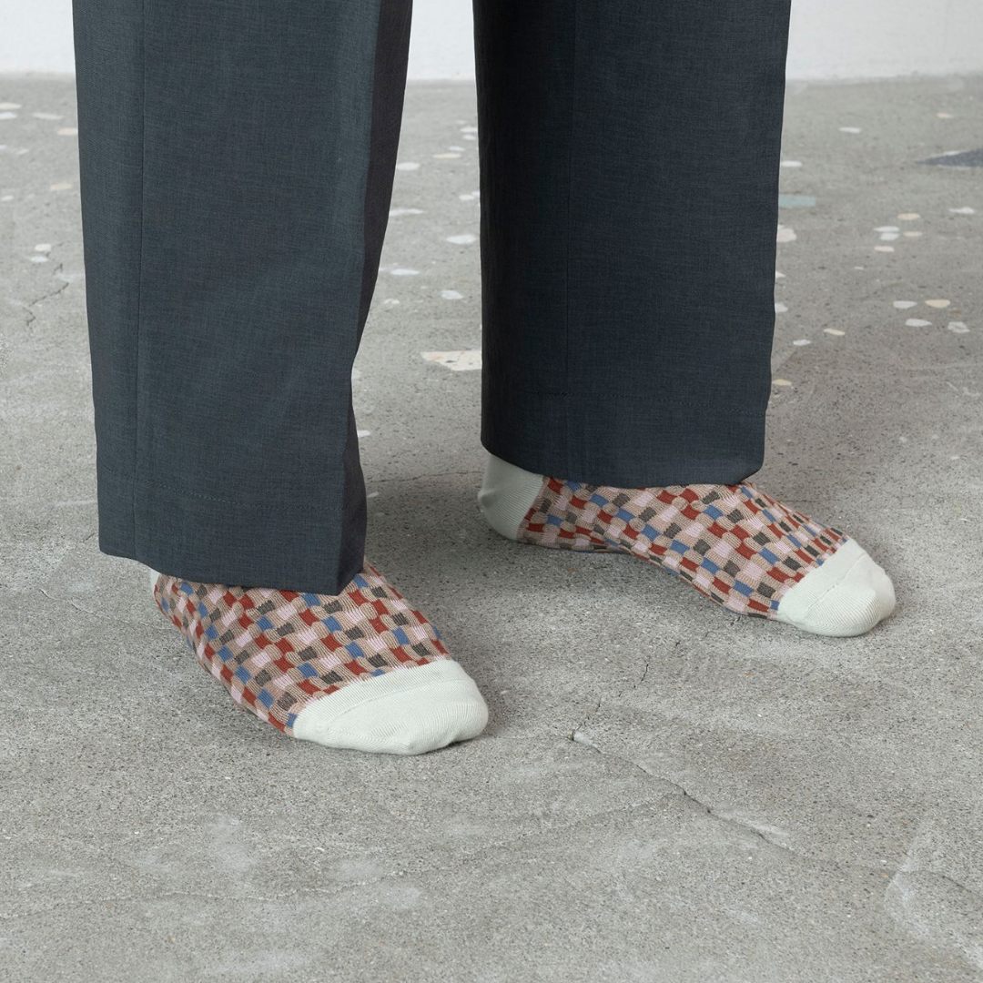 【TRICOTE】BUMPY CHECKERD SOCKS