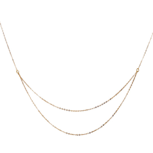 【Helena Rohner】9k gold double chain necklace