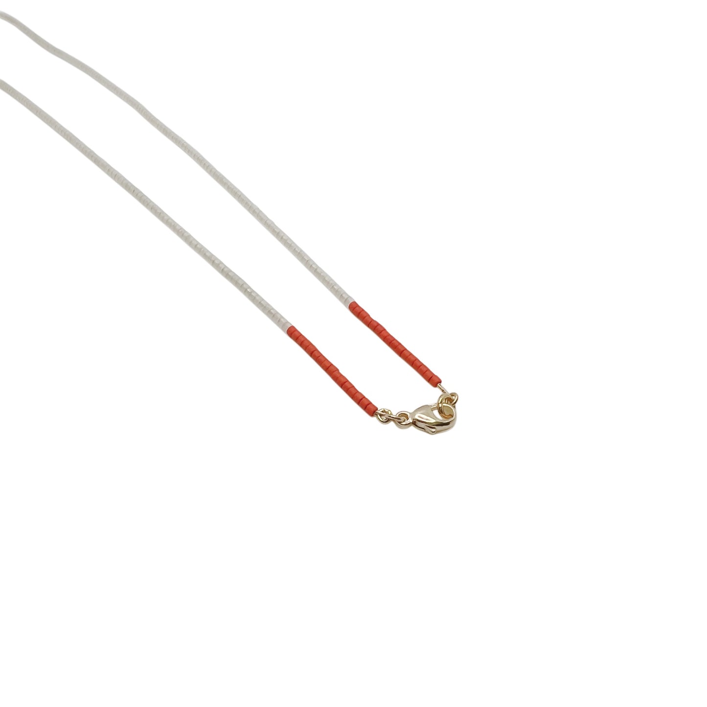 【helena rohner】miyuki beads necklace with tiny gold plated brass drop_crystal