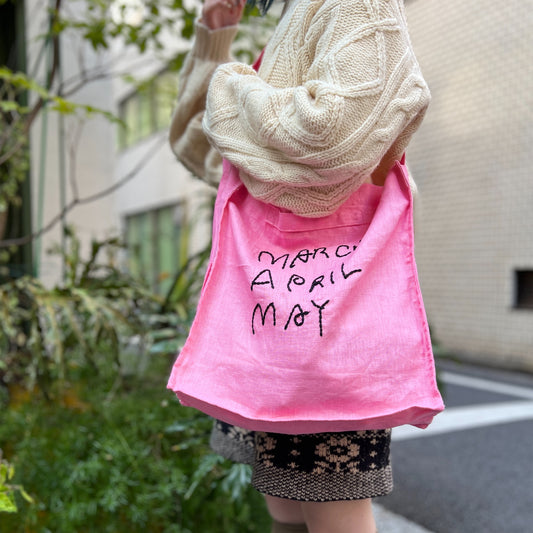 【LOVE by MarchAprilMay】リネンショルダーバッグ 13L hot pink