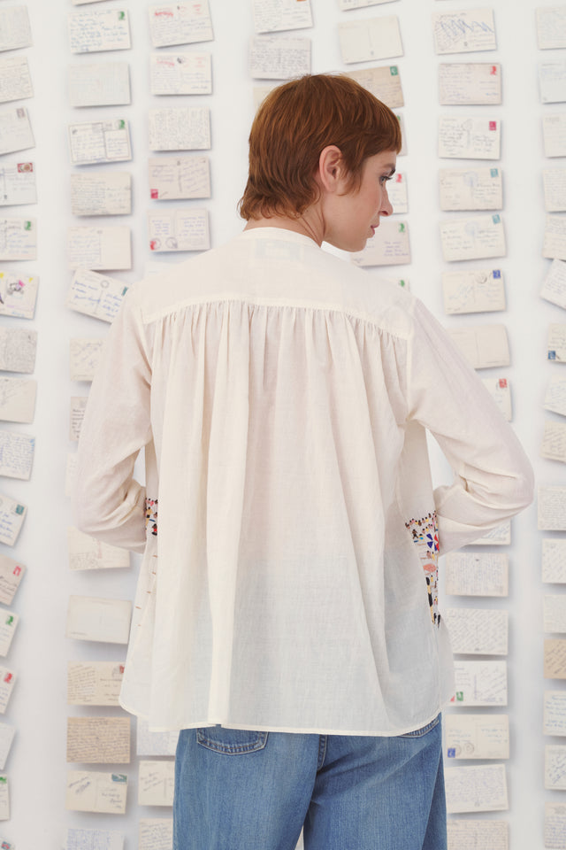 【Mii Collection】hand embroidered shirt/57