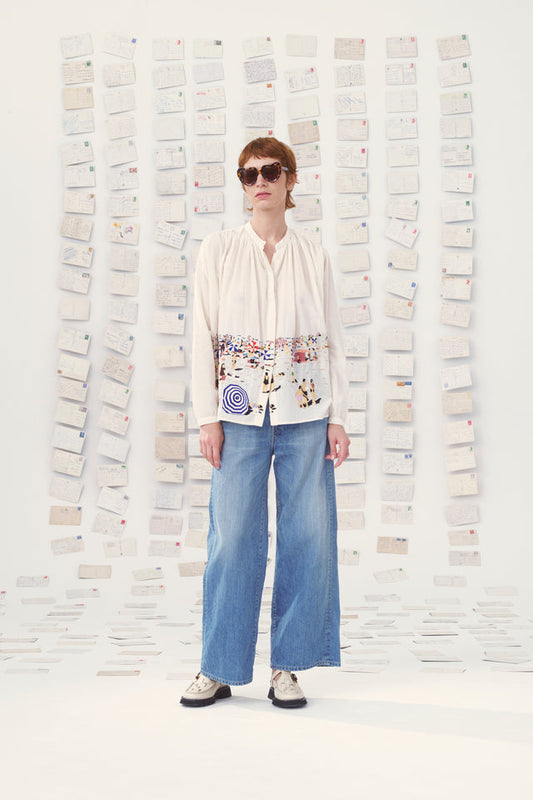 【Mii Collection】hand embroidered shirt/57