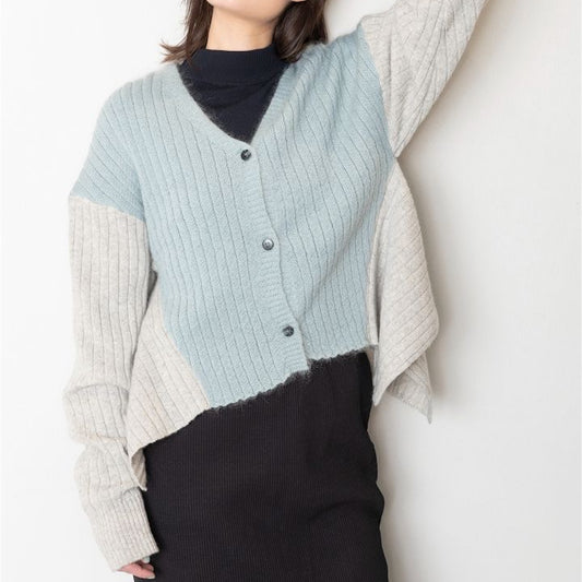 【TRICOTE】MOHAIR RIB CARDIGAN