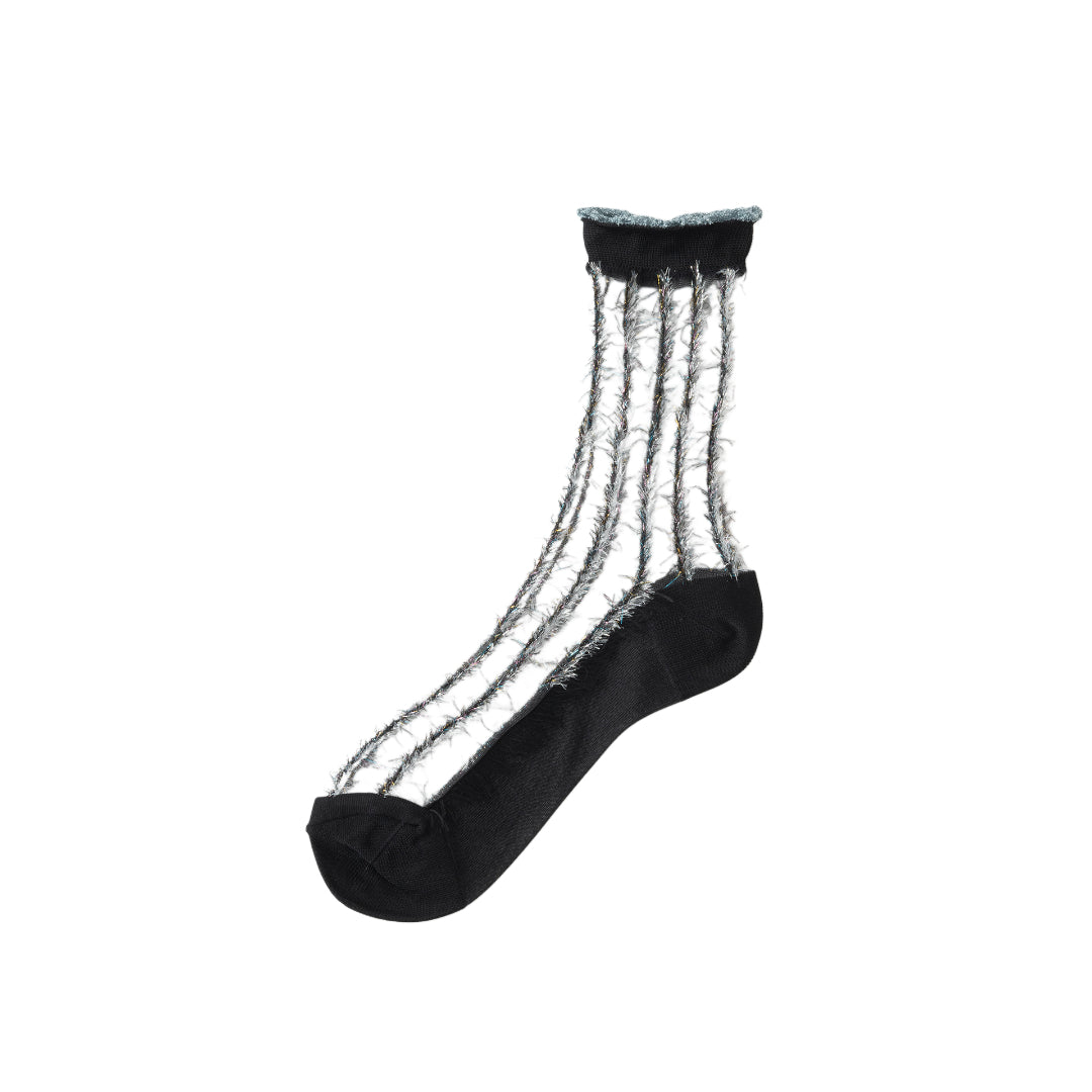 【TRICOTE】STRIPE LINED SHEER SOCKS