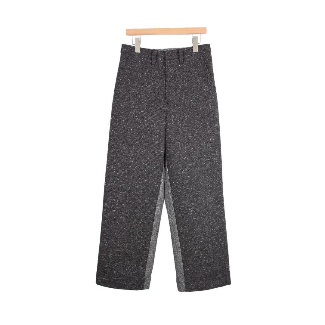 【ohta】black 2tone pants pt-58B