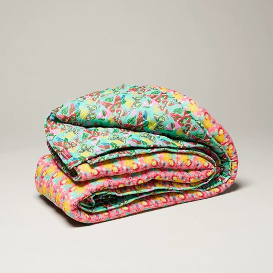【Les Touristes】BEDSPREAD_mackintosh coral / holy bisquay