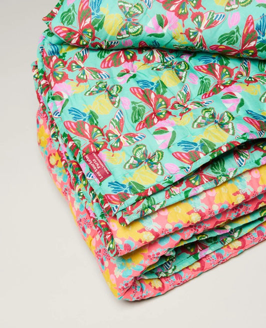 【Les Touristes】BEDSPREAD_mackintosh coral / holy bisquay