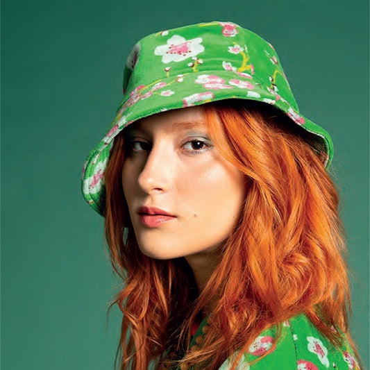 【Les Touristes】ベルベットハット velvet hat-green