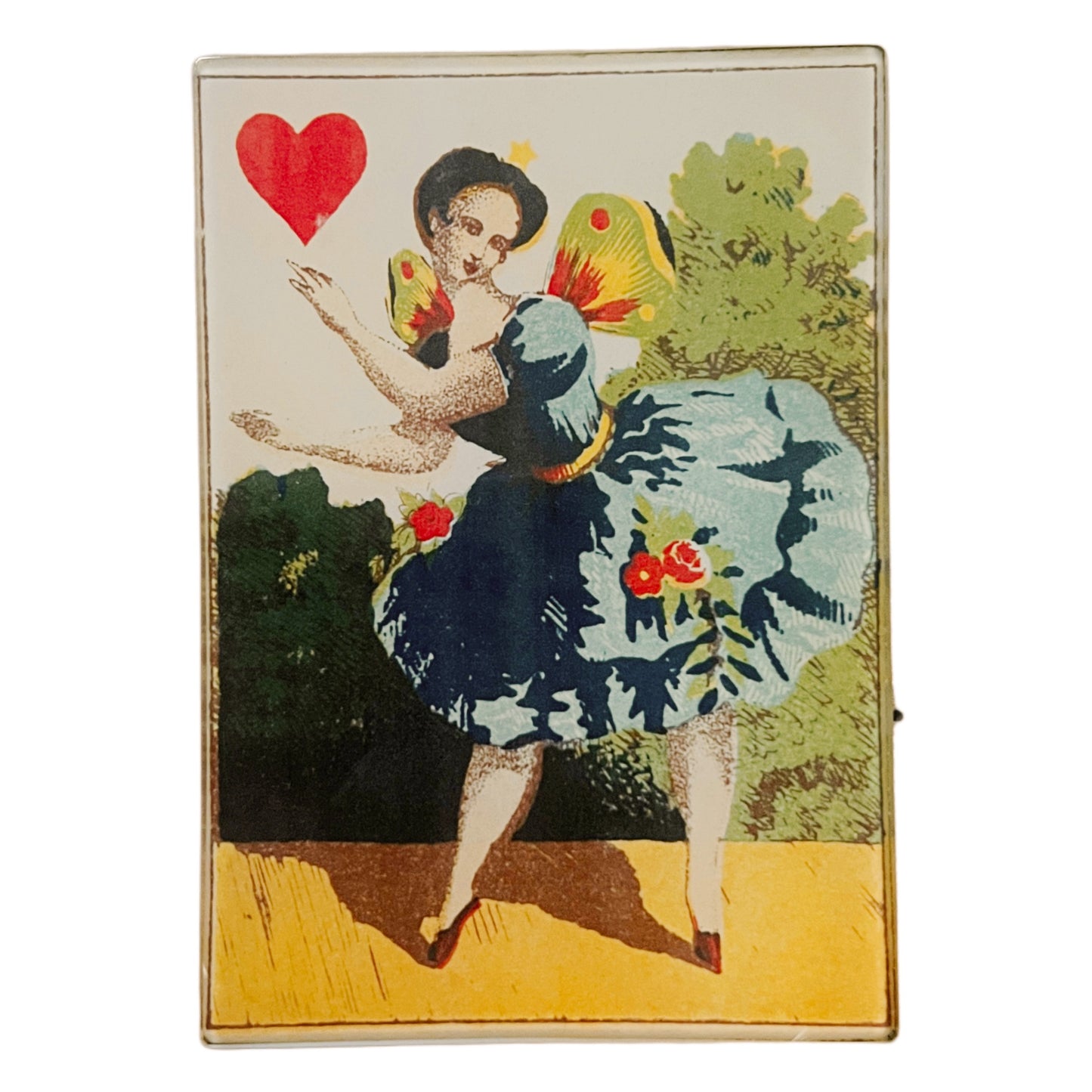 【JOHN DERIAN】デコパージュプレートCards - Hearts - Queen