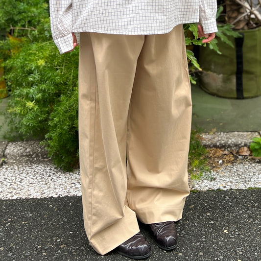 【Mii Collection】Plain Woven Loose Fit Pant #111
