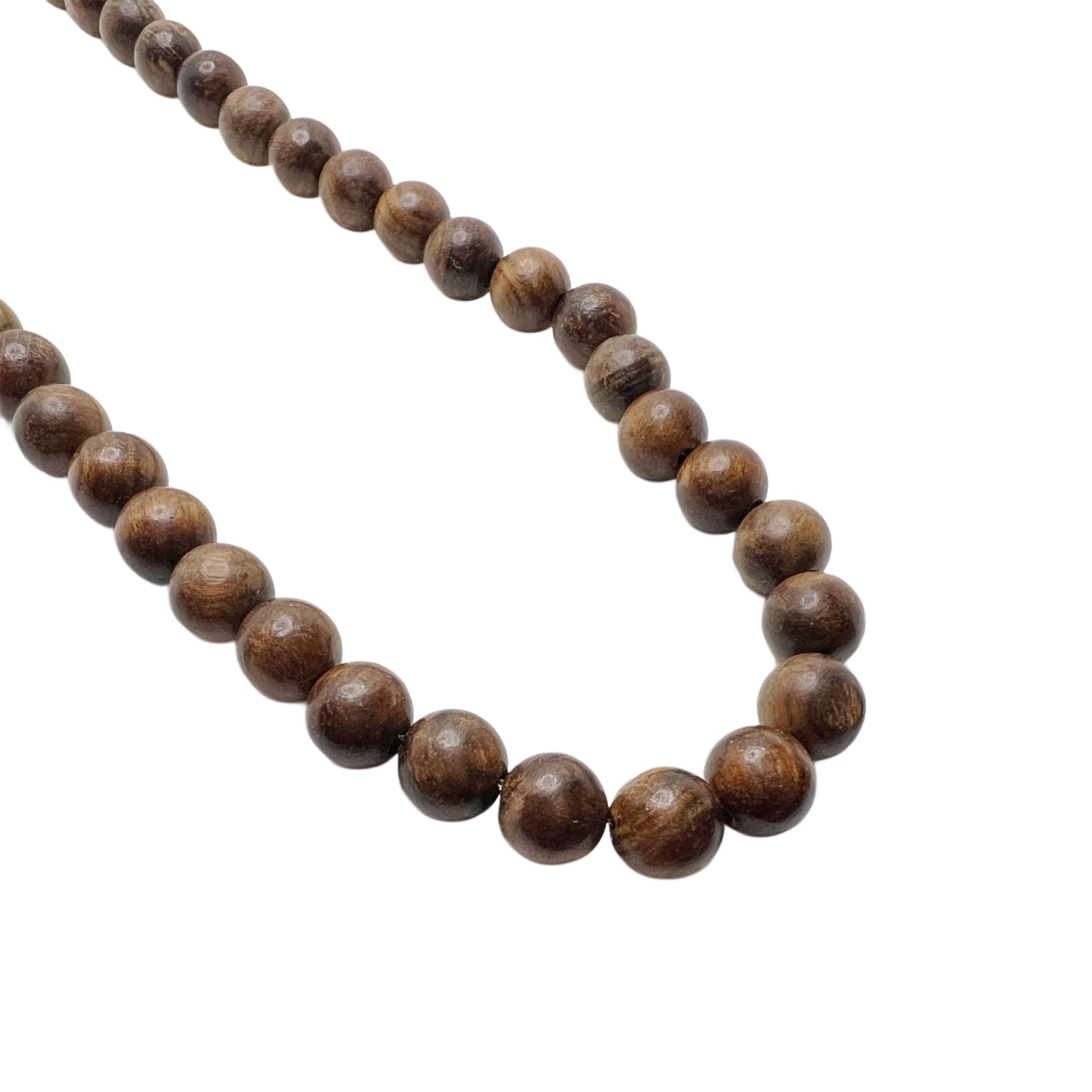 【Helena Rohner】wooden beads necklace with flat silver chain