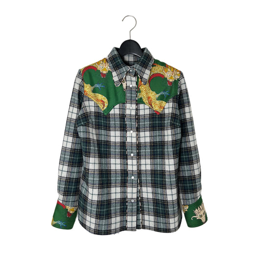 【La Prestic Ouiston】western-style fitted shirt with front & back yoke