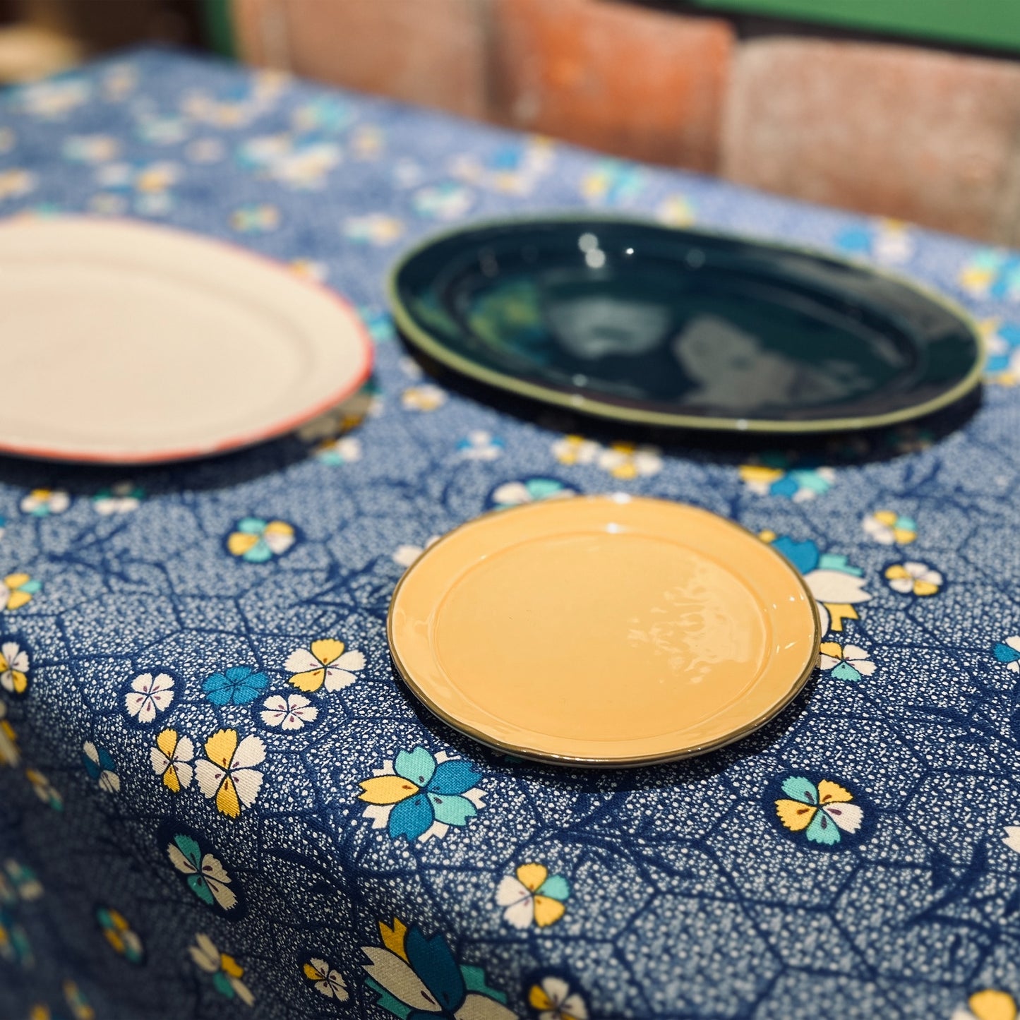 【Les Touristes】コットンマルチクロス KOBE BLUE マルト・デムラン セレクト