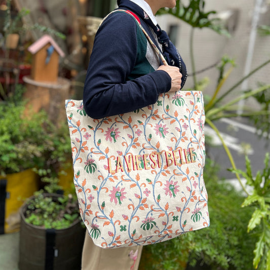 【Jamini】Dinty Tote bag_La vie est belle