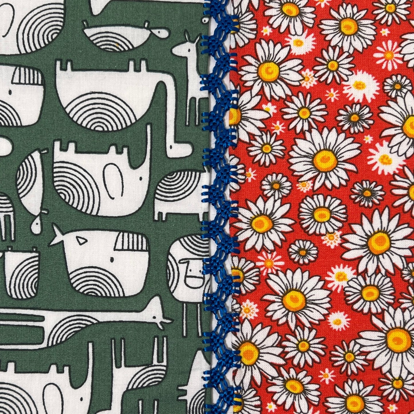【Leo Atlante】刺繍パッチワークランチョンマット green