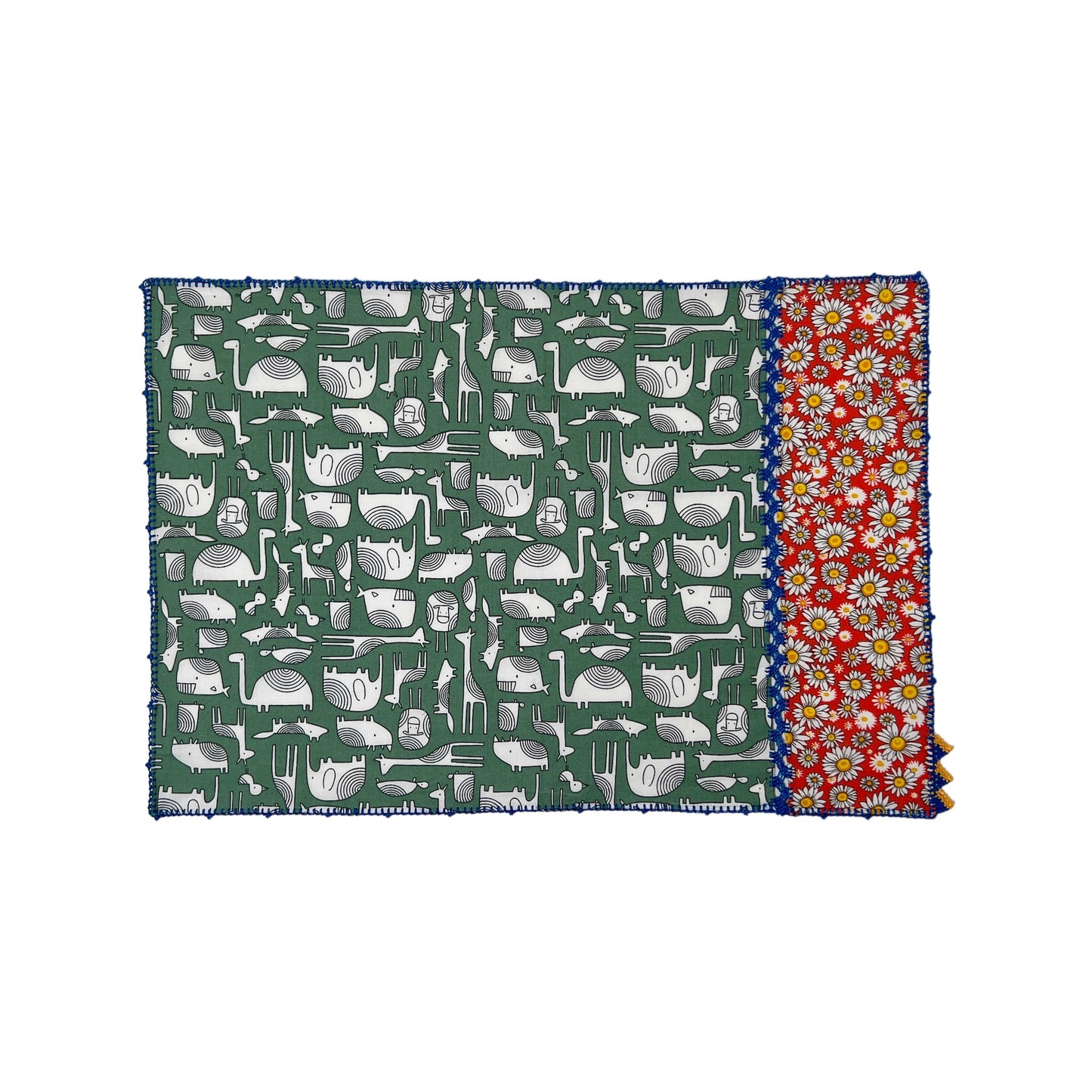 【Leo Atlante】刺繍パッチワークランチョンマット green
