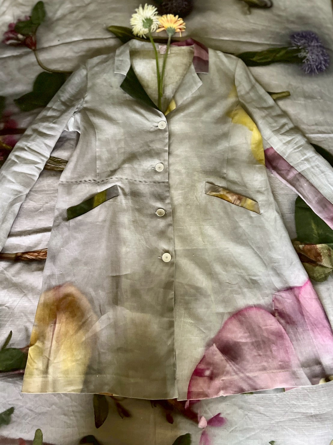【Colomba Leddi】COAT_LINEN_three tulips