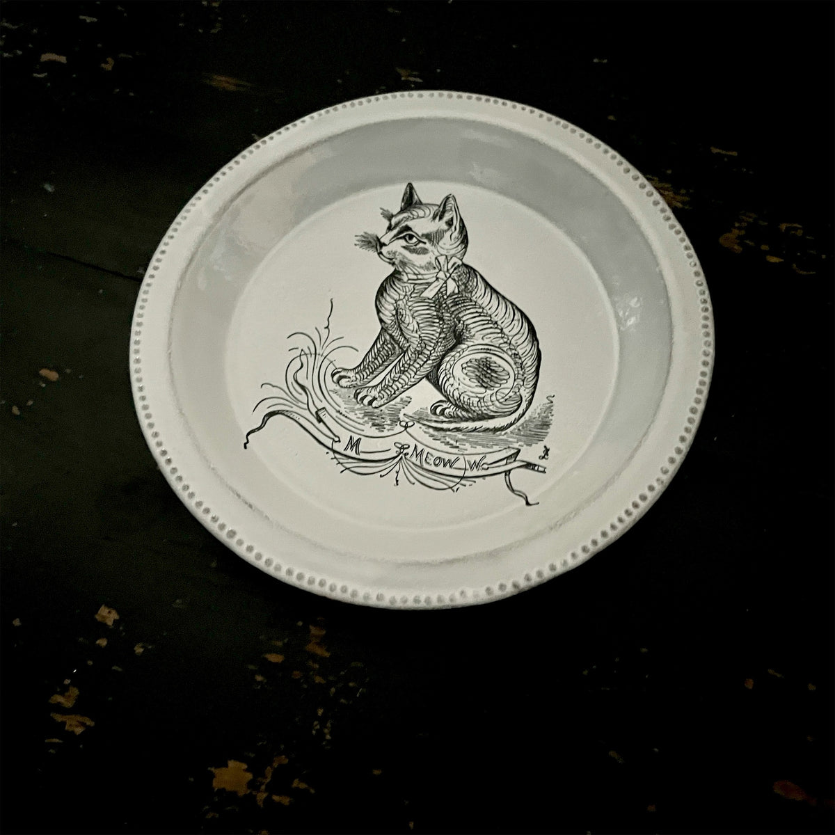 【Astier de Villatte】Scenario Cat Soup Plate