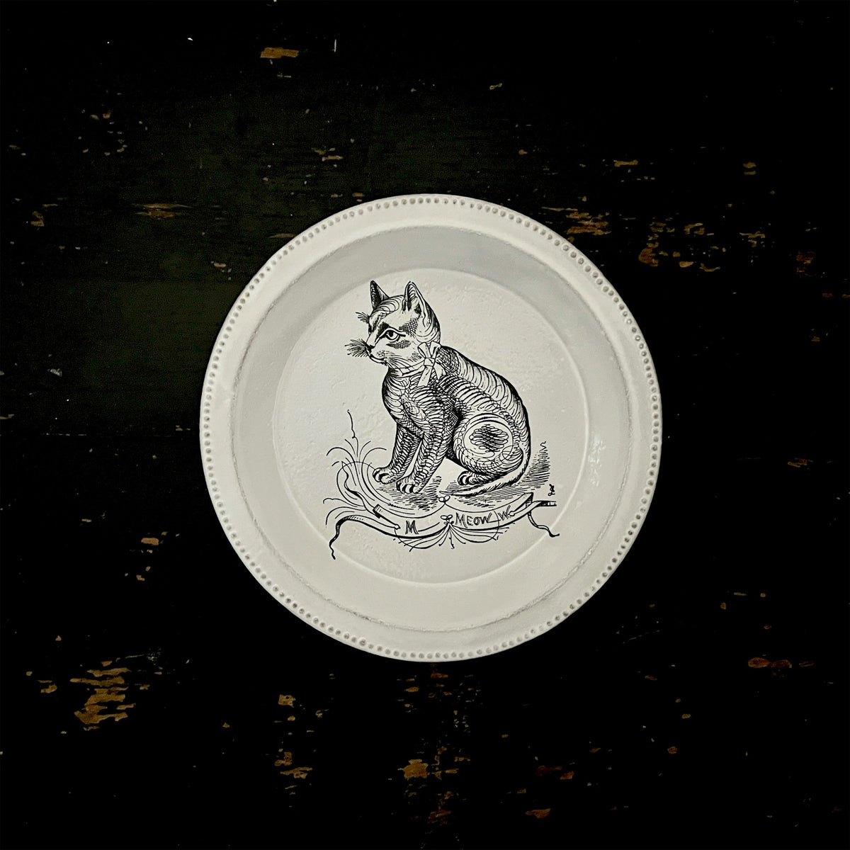 【Astier de Villatte】Scenario Cat Soup Plate