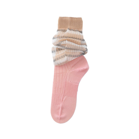 【TRICOTE】SHEER BORDER LOOSE SOCKS