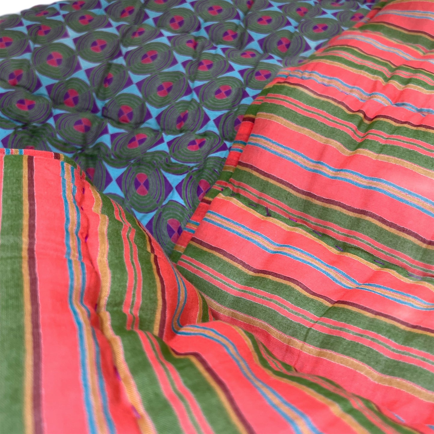 【Les Touristes】ベッドスプレッド voile bedspread-purple/coral