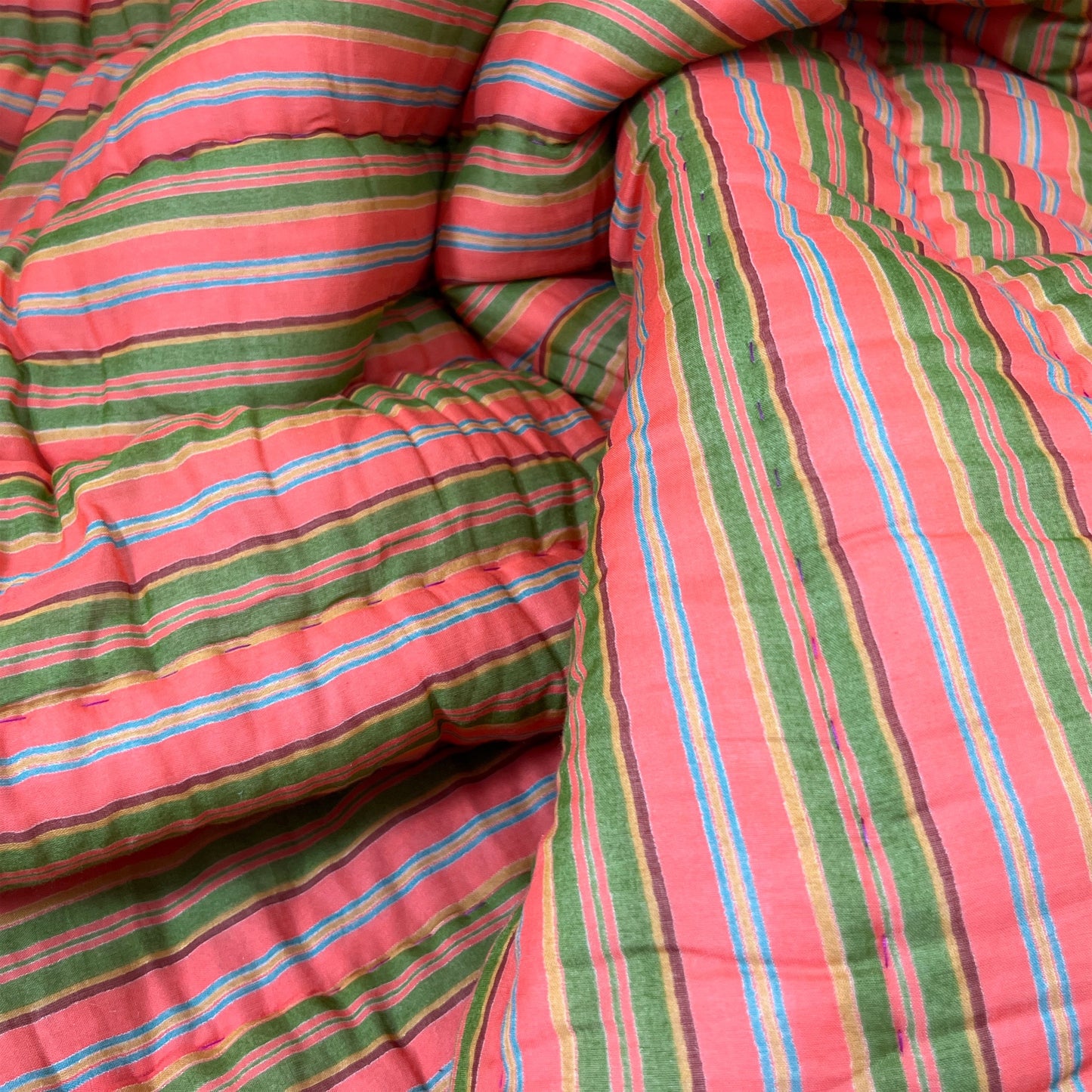 【Les Touristes】ベッドスプレッド voile bedspread-purple/coral