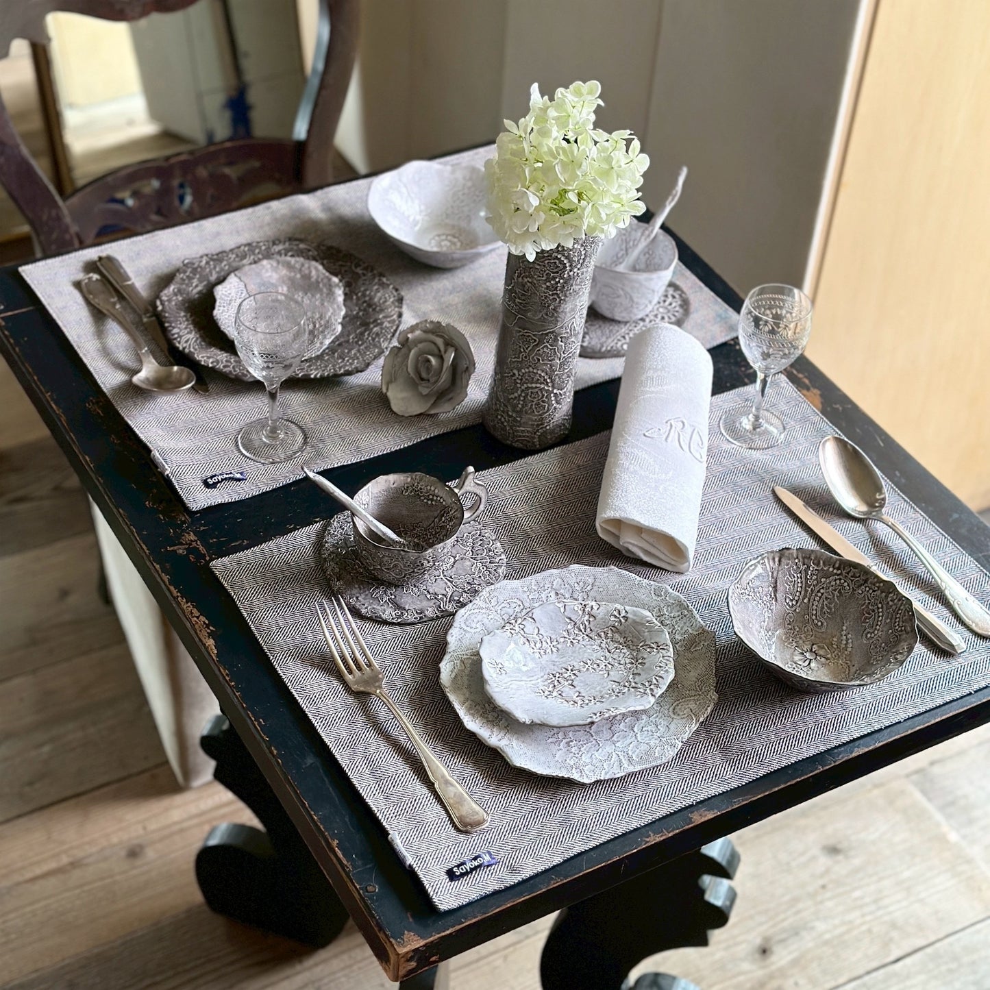 【 Valerie Casado】プレートL Fish Plates_Noir-2