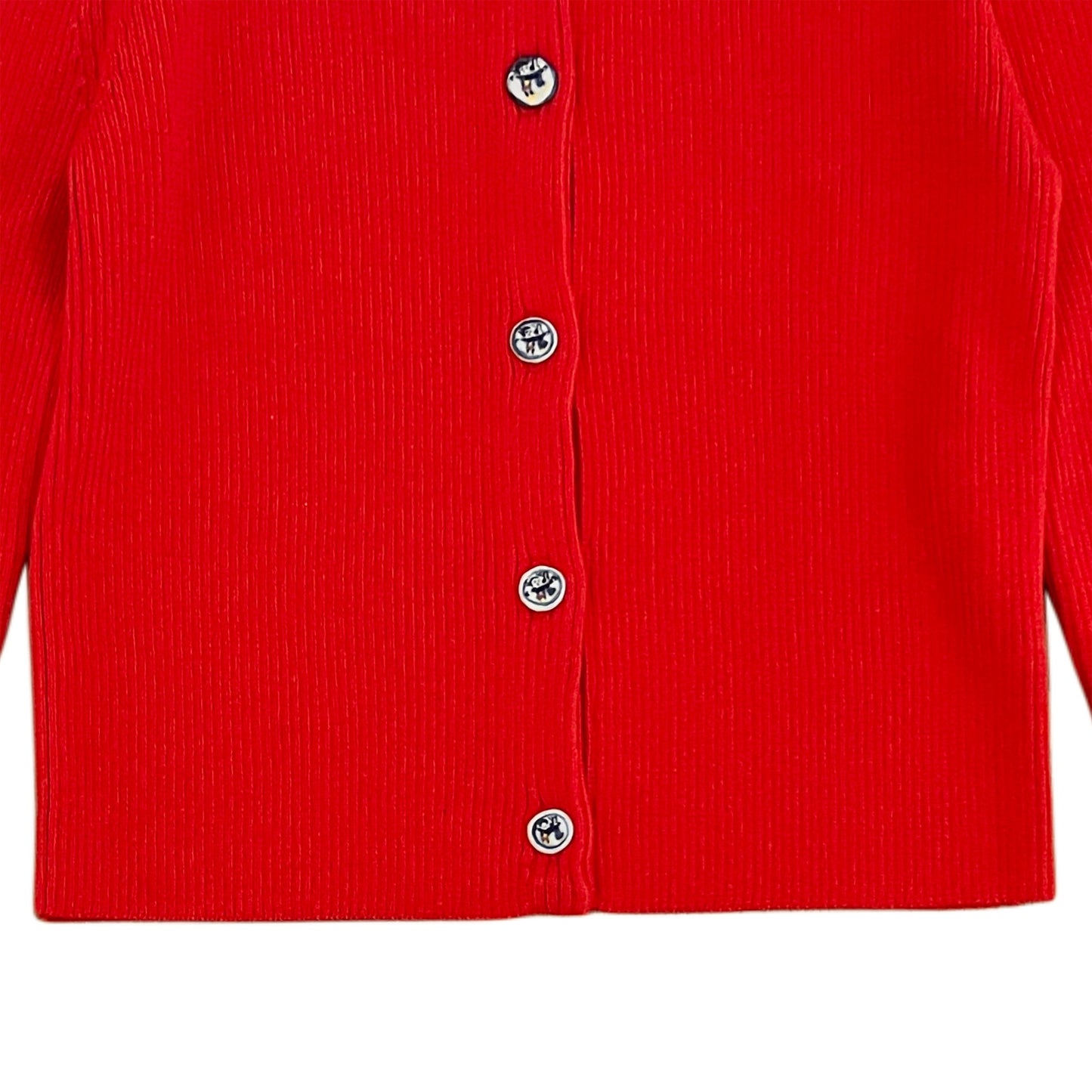 【Mii Collection】Knitted Fitted Cardigan With Ceramic Buttons #103