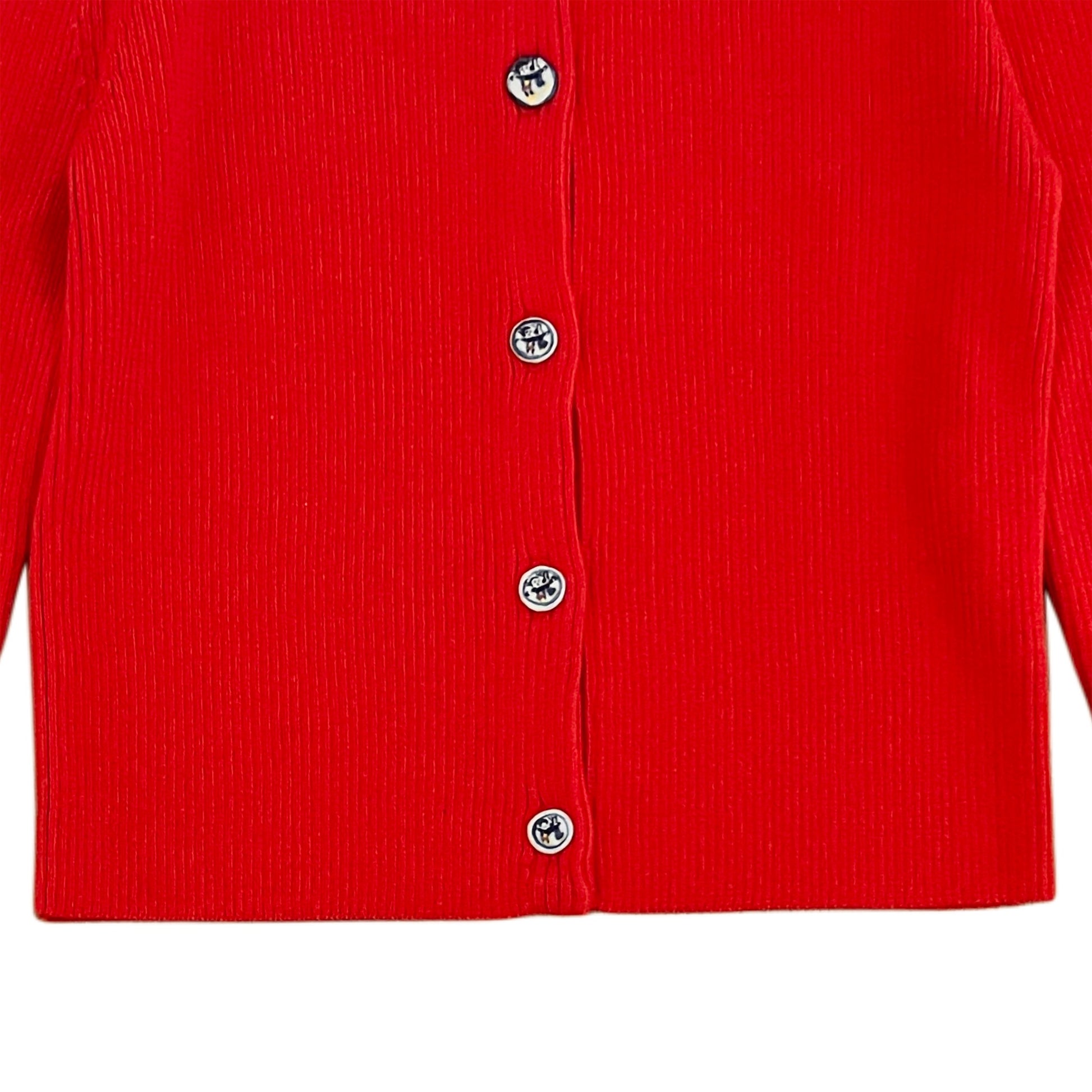 【Mii Collection】Knitted Fitted Cardigan With Ceramic Buttons #103