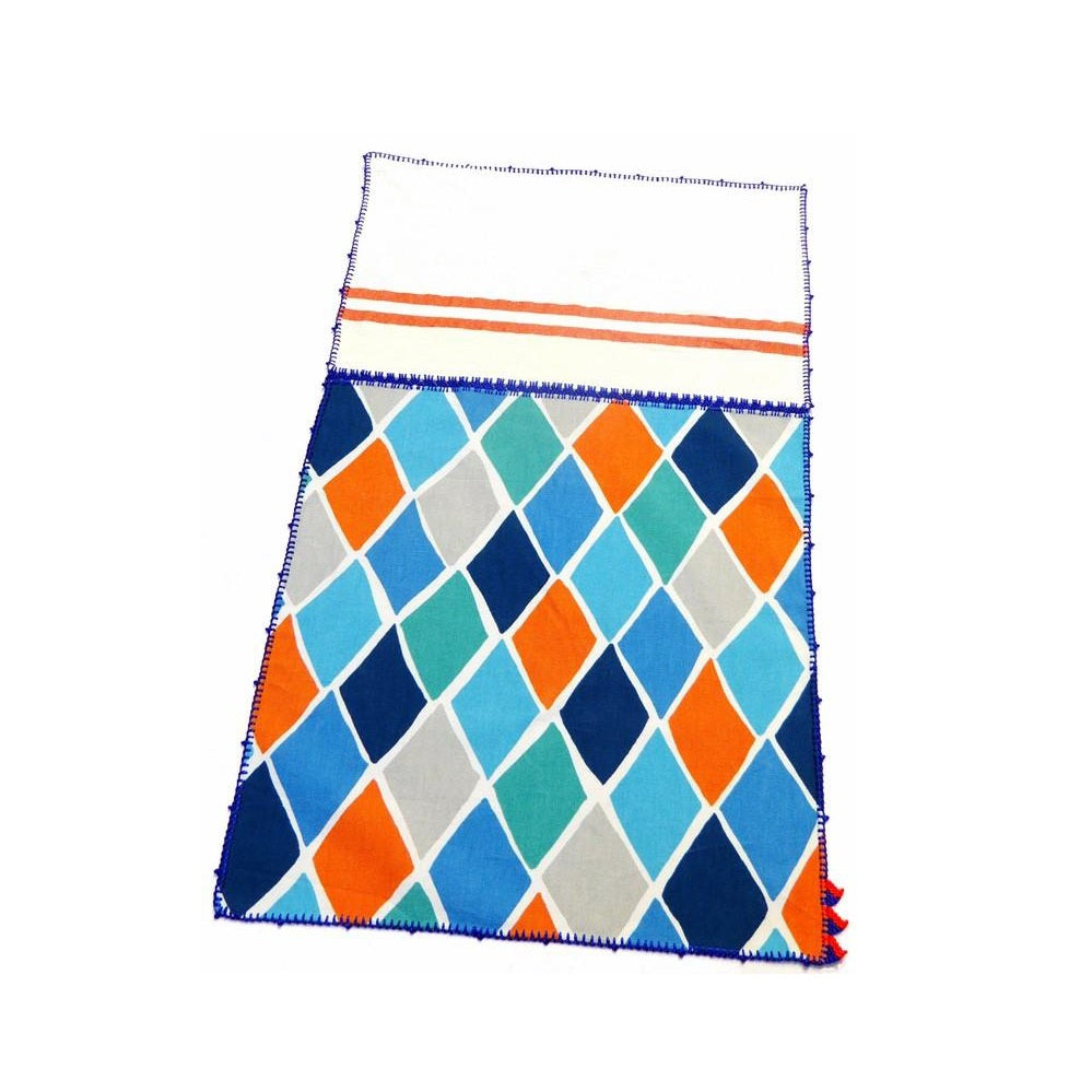 【Leo Atlante】Kitchen Towel_stripes+geo_pumpkin