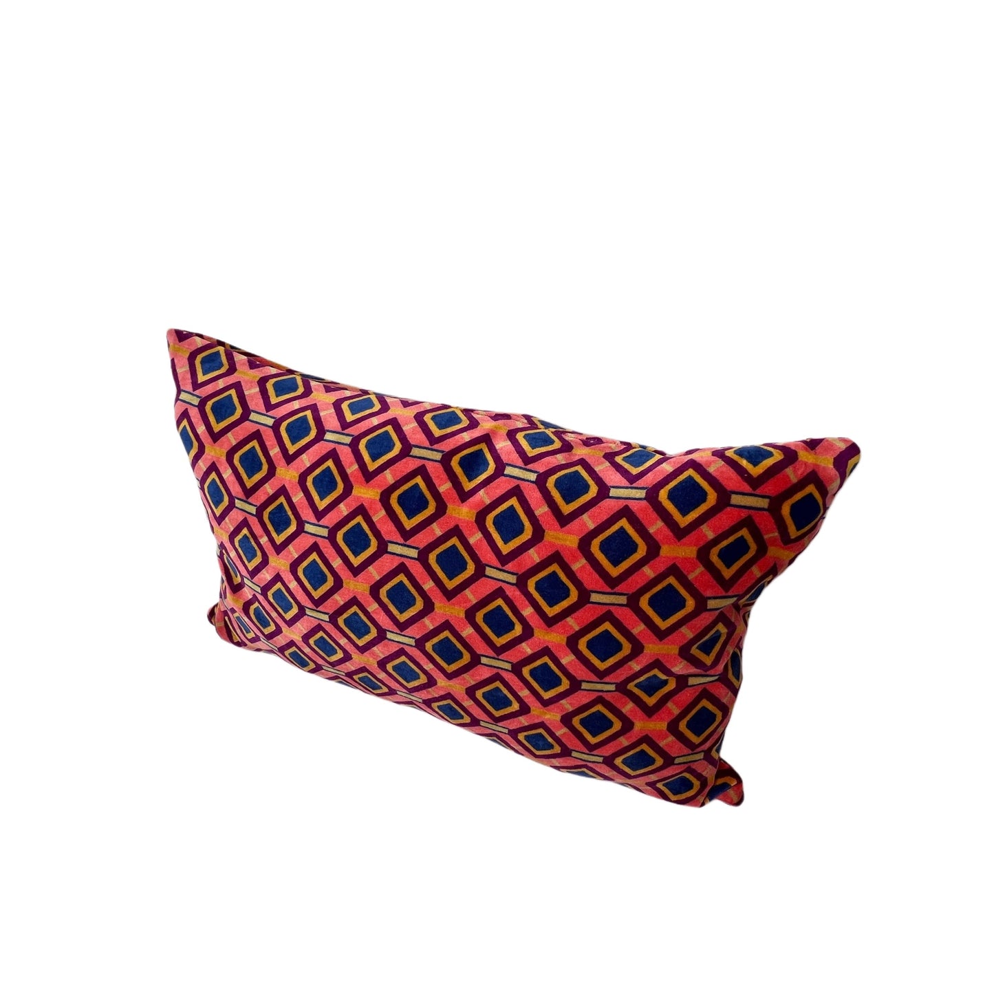 【Les Touristes】ベルベットクッションカバー velvet cushion rectangle-coral