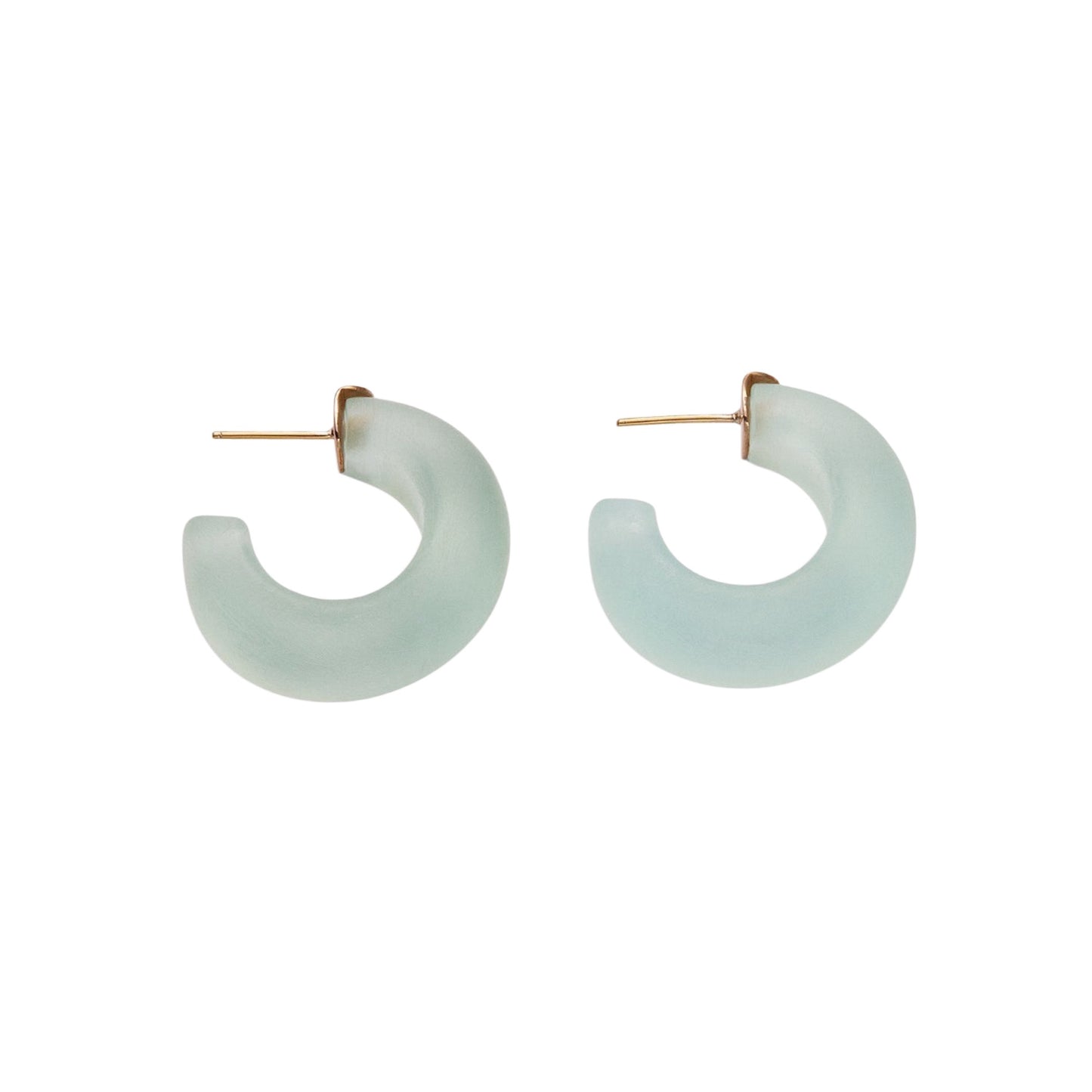 【helena rohner】resin-3D round hoops with silver studs