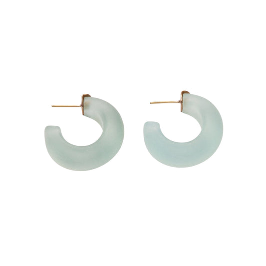 【helena rohner】resin-3D round hoops with silver studs