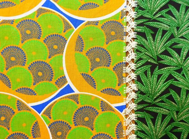 【Leo Atlante】Placemat_scales+palms_green