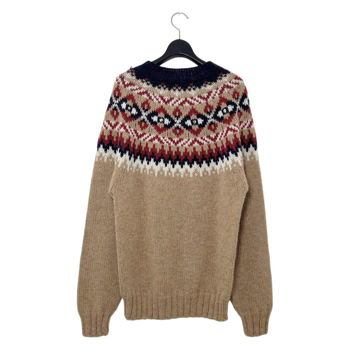 【LA FETICHE】Chunky Fairisle Sweater W/Stud
