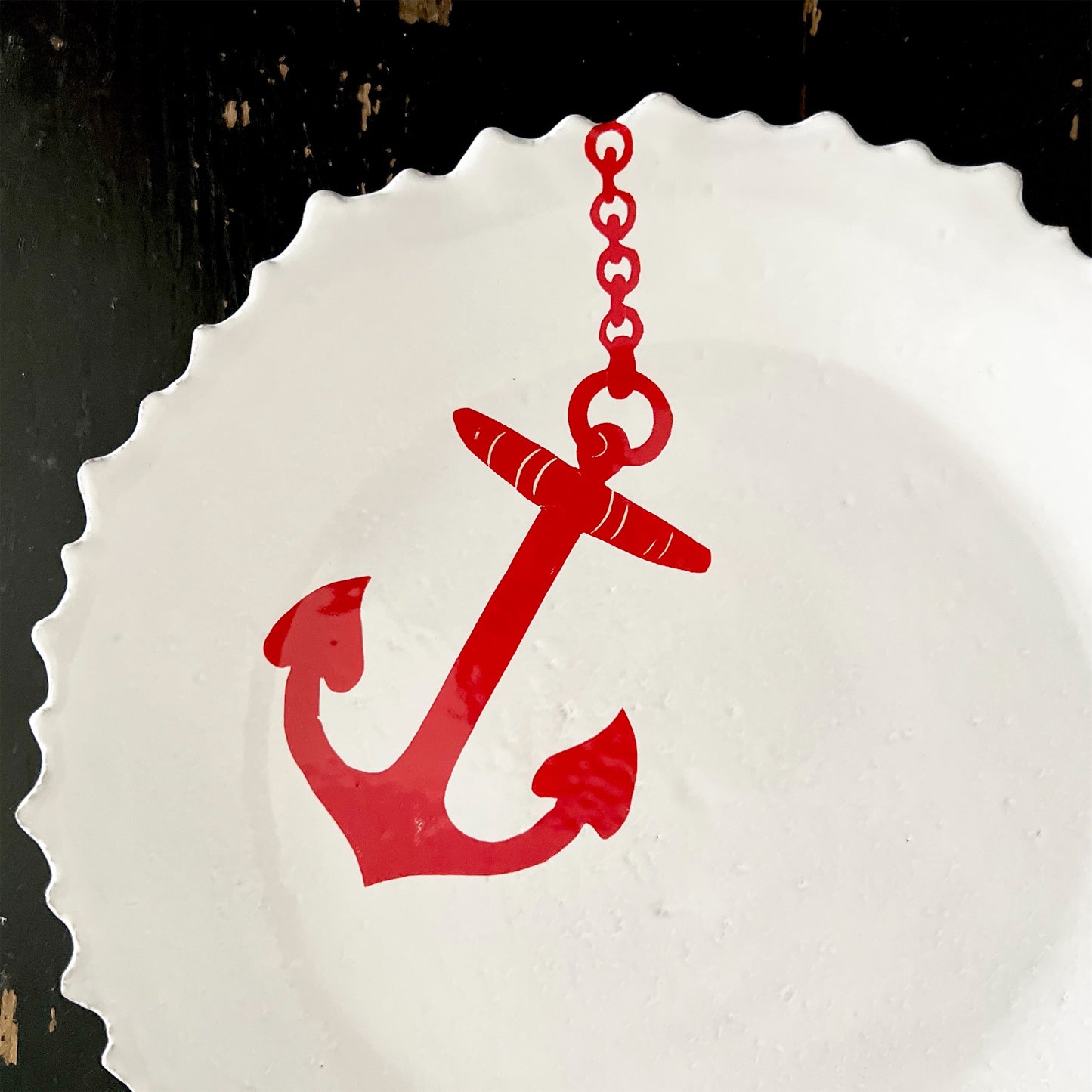 【Astier de Villatte】Anchor Large Dinner Plate