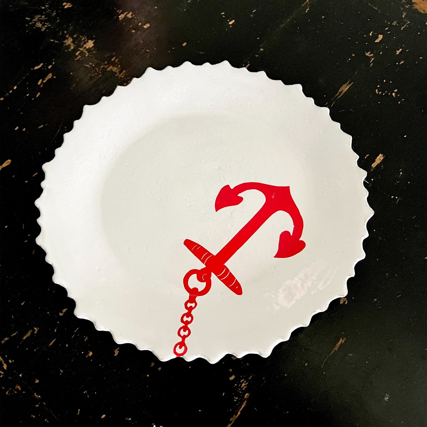 【Astier de Villatte】Anchor Large Dinner Plate