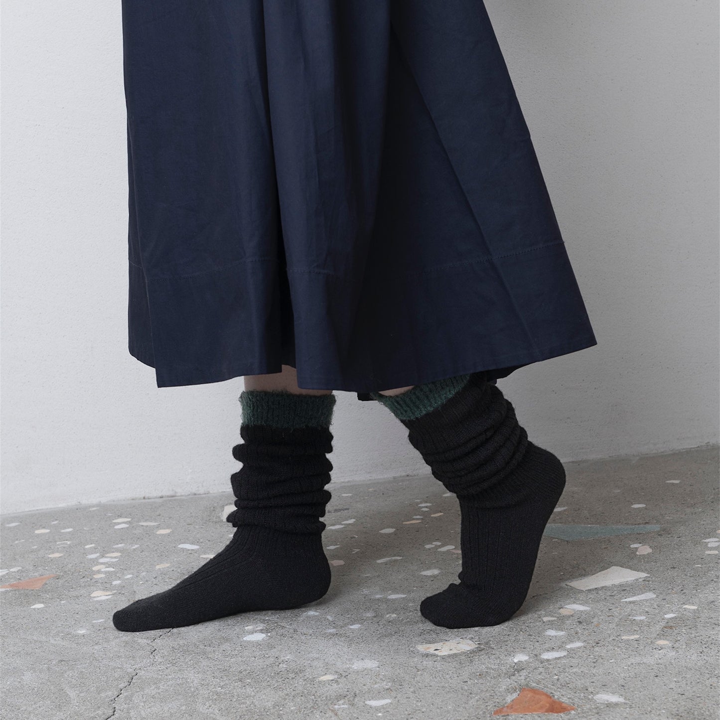 【TRICOTE】MOHAIR RIB LOOSE SOCKS