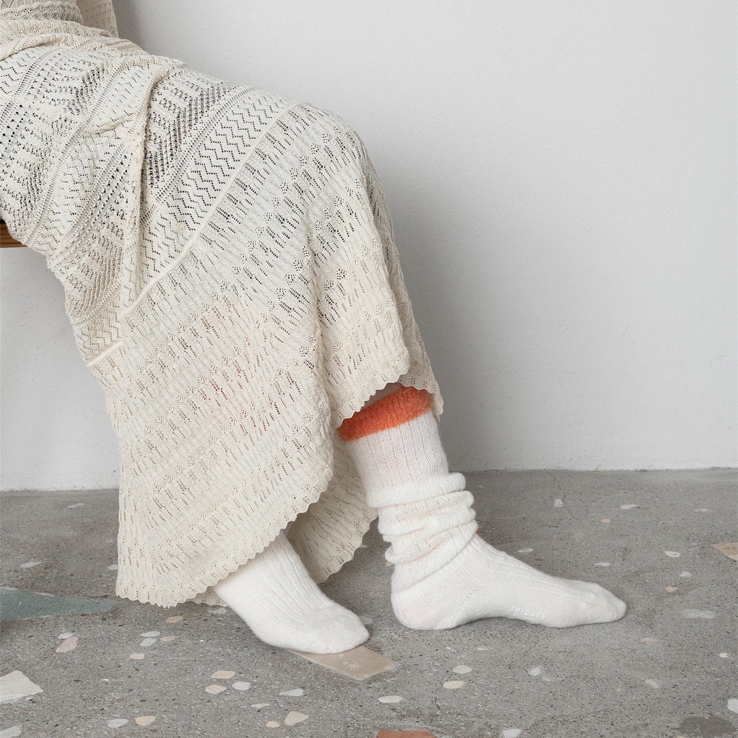 【TRICOTE】MOHAIR RIB LOOSE SOCKS