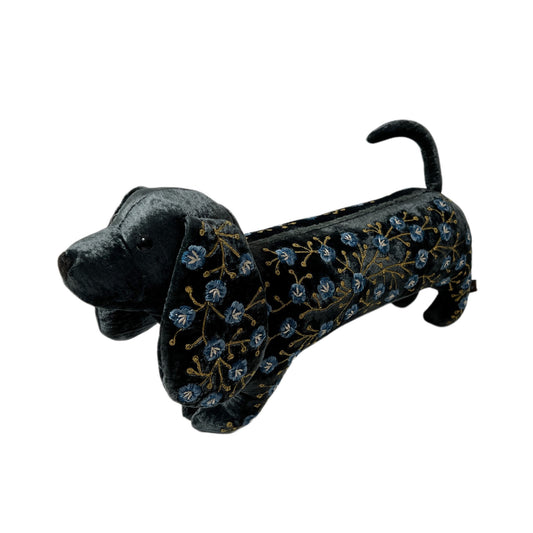 【Anke Drechsel】シルクベルベットDachshund_Charcoal