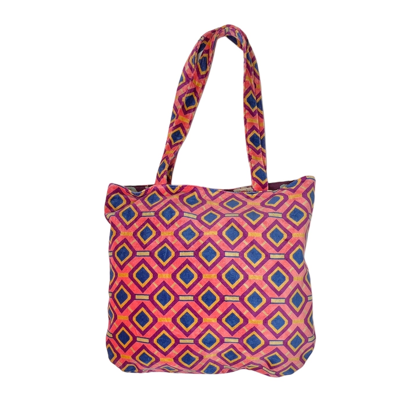 【Les Touristes】トートバッグ velvet tatie tote bag-coral