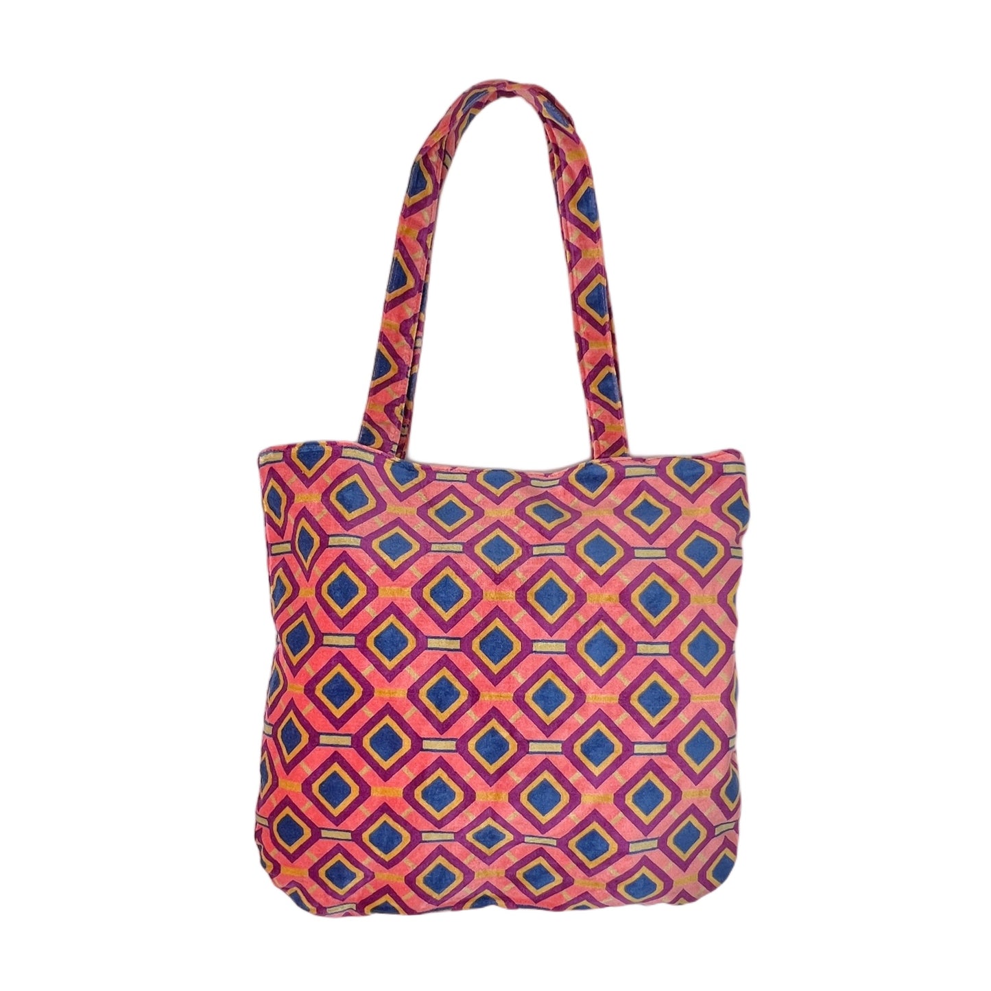 【Les Touristes】トートバッグ velvet tatie tote bag-coral