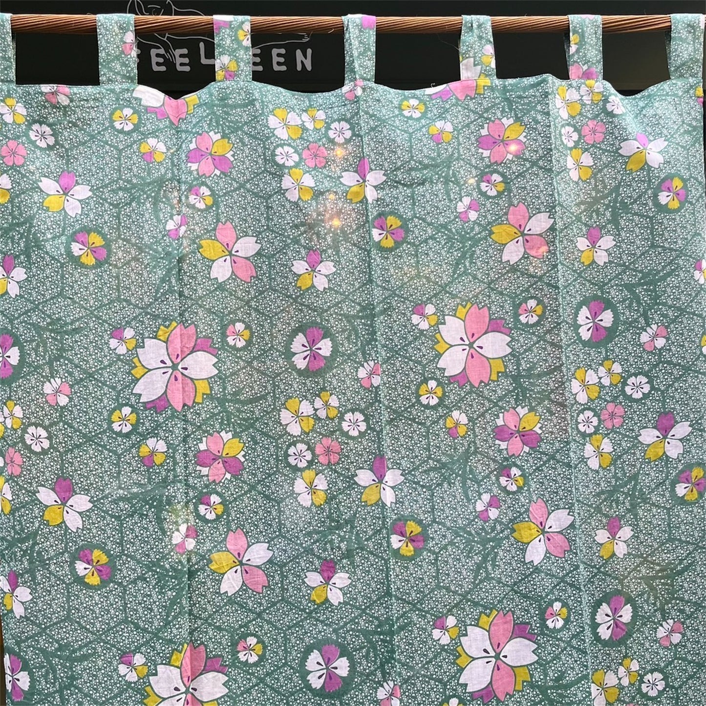 【Les Touristes】コットンカーテン KOBE GREEN マルト・デムラン セレクト