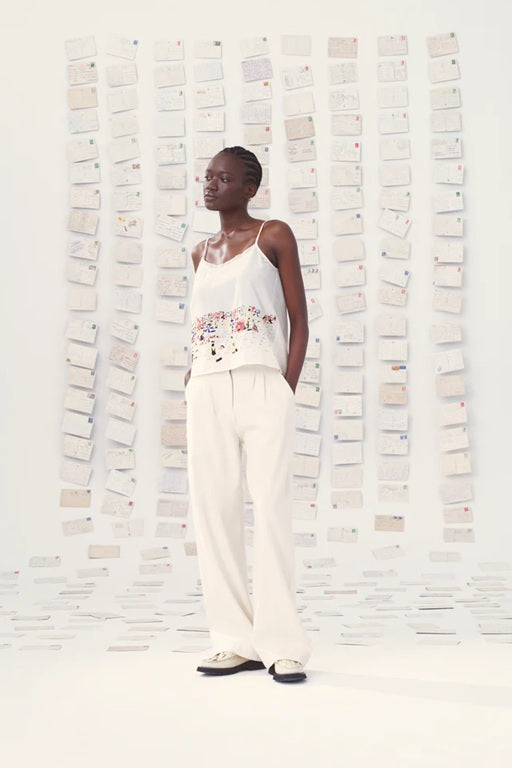 【Mii Collection】hand woven solid organic cotton pant/122