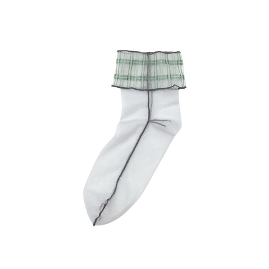 【TRICOTE】CHECK TULLE SOCKS