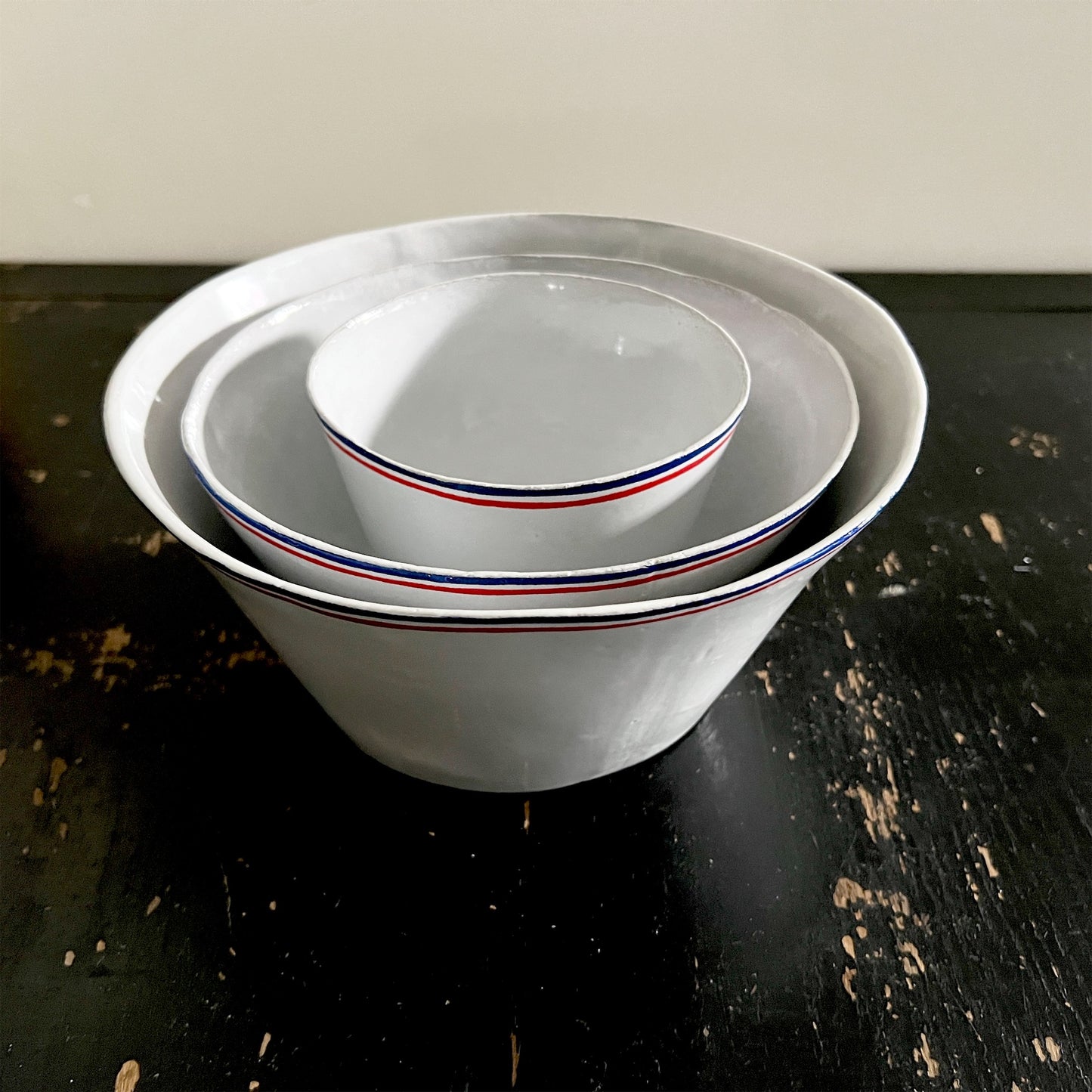 【Astier de Villatte】Very Large Cup Tricolore Without Handle